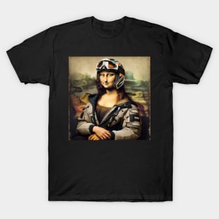 Mona Lisa Inspired - Funny Winter Sport T-Shirt